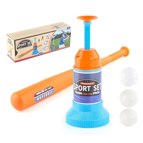 Kinder-Baseball-Tees-Set – Sportspielzeugspiel mit 3 Bällen, Teesball Batting Tees Pitching Machine – T-Ball-Set für Kleinkinder, schönes Geschenk, Outdoor-Sportspielzeugspiele für Kinder ab 3 Jahren, von Generic