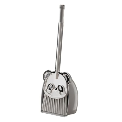 Kinder Besen Dustpan Set - Kinderreinigungskit, -Besen Dustpan Combo | Panda Cartoon Broom Dustpan Set, Haushaltshelfer, Panda -Set -Kleinkinder, kleines Reinigungsset für Heimspiele von Generic