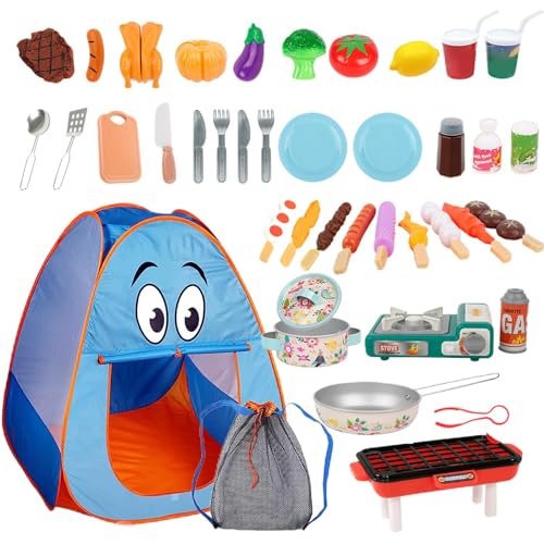 Kinder-Camping-Set – All-in-One-Outdoor-Campingausrüstung Für Kinder, Inklusive Zelt-Schlafsack-Zubehör | Indoor Outdoor Rollenzelt-Spielset, Sichere, Komfortable Und Einfach Zu Bedienende Campingausr von Generic