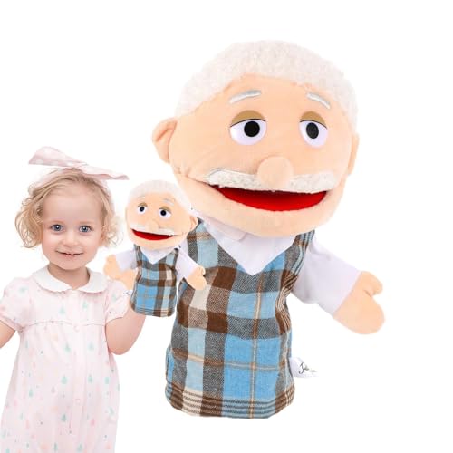 Kinder Handpuppe, Kinderpuppen - Kinderpuppenspielzeug von Kindern - realistische Plüschpuppen - Kinderfamilienpuppen -, Mädchen, bewegliche Mundpuppe - weiche Plüschpuppe von Generic