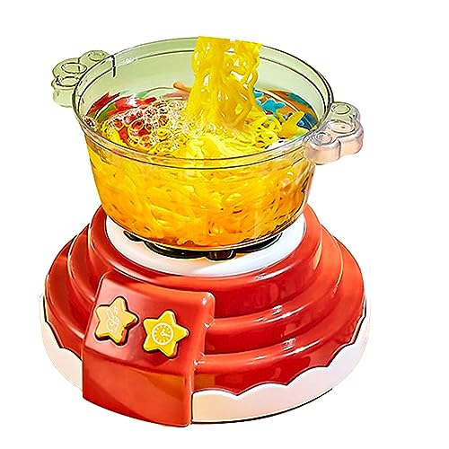 Kinder Hot Pot Maker Kochen Spielzeug mit Pretend Bubble Sound Licht Simulation Hot Pot Maschine DIY Spielzeug Kleinkind Küche Spielzeug (A) von Generic