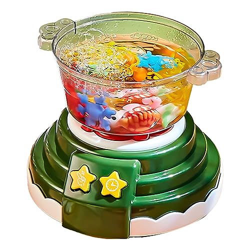 Kinder Hot Pot Maker Kochen Spielzeug mit Pretend Bubble Sound Licht Simulation Hot Pot Maschine DIY Spielzeug Kleinkind Küche Spielzeug (B) von Generic