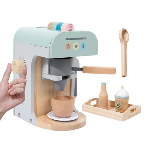 Kinder Kaffeemaschine,Holz Werkstatt Kaffeemaschine Rollenspiel Set,Lernküchen Zubehör für Kleinkinder Mädchen | Für Kleinkinder Mädchen Kindergeburtstag Indoor Kindergarten Kinder Kaffeemaschine,Holz Werkstatt Kaffeemaschine Rollenspiel Set,Lernküchen Zubehör für Kleinkinder Mädchen | Für Kleinkinder Mädchen Kindergeburtstag Indoor Kindergarten von Generic