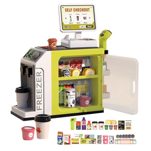 Kinder-Kaffeemaschine-Spielset - Interaktives Store-Spielset,Rollenspiel-Registrierkasse für Kinder ab 3 Jahren, Spielen und Lernen für Mädchen von Generic