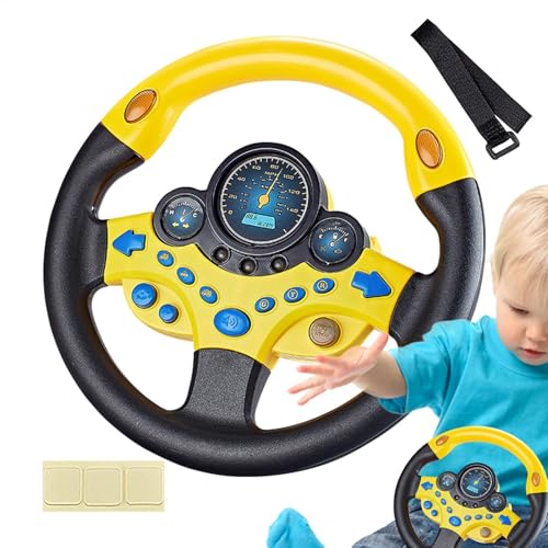 Kinder-Lenkrad-Spielzeug, Kinder-Lenkrad-Spielzeug, Kinderwagen-Lenkrad-Spielzeug, Kinder-Lenkrad, Spielzeug-Lenkrad, drehbares Lenkrad für Kindersitz – simuliertes Fahr-Controller-Sound-Spielzeug von Generic