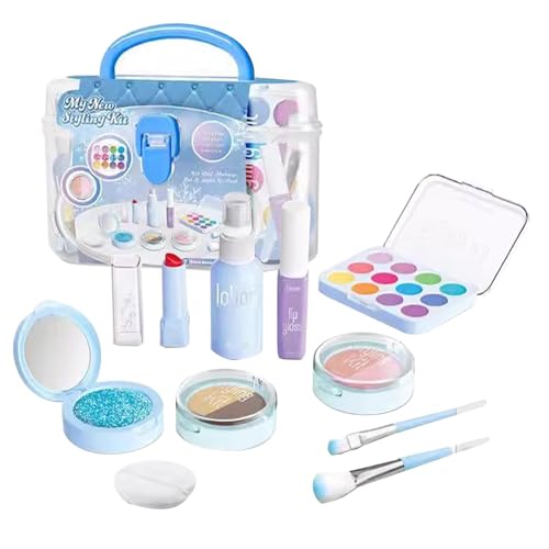 Kinder-Make-up-Set – tragbares Mädchen-Make-up für Kinder | Schminktisch-Babyspielzeug-Set | Großhandel für Spielhäuser zum Geburtstag, Prinzessinnen-Weihnachtskosmetikzubehör, Geburtstagsspielspielze von Generic