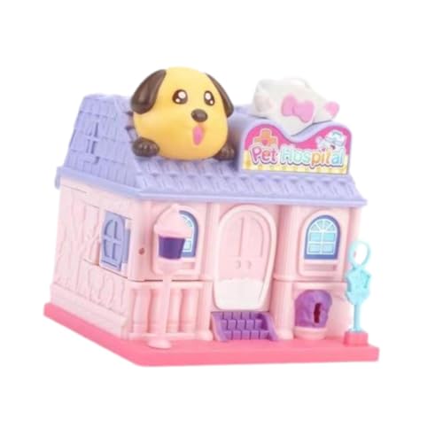 Kinder Puppenhaus Spielset Miniatur Pretend Play Puppenhaus Faltbare Puppenhaus Spielzeug für Mädchen, Tierhandlung von Generic