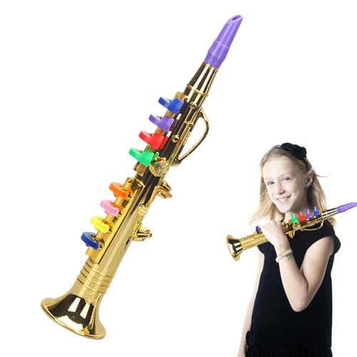 Kinder Saxophon - Spielzeug Pädagogisches Musikinstrument, Simuliertes Saxophon Tönen | Musiklehrmittel Kindergärten Eltern-Kind-Aktivitäten, Spielhaus-Saxophon Kinder, Ideales Instrument Anfänger von Generic