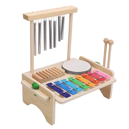 Kinder-Schlagzeug-Set, Trommelglockenspiel, Xylophon, Perkussion, Montessori-Musikinstrumente, Frühes Lernspielzeug für Kleinkinder von Generic