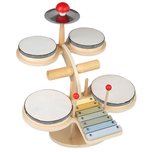 Kinder-Schlagzeug-Set – Kleinkind-Instrumente, Trommel, Musikspielzeug, Kinder-Schlagzeug-Set | Sinnesspielzeug Lernaktivitäten für Kleinkinder, multifunktionales wiederverwendbares Kleinki von Generic