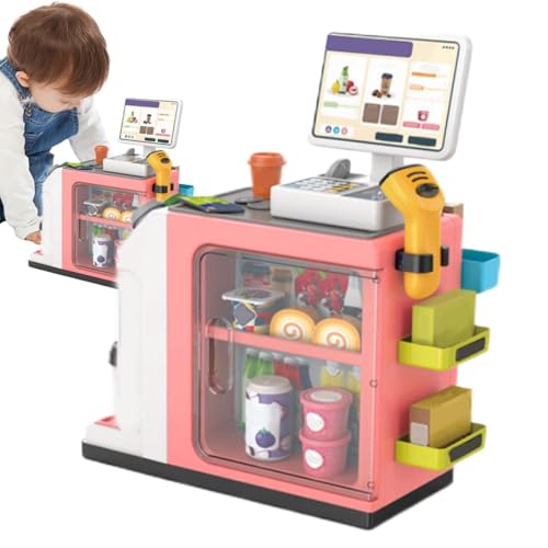 Kinder Spielen Kassentheke, Einkaufsthekenspielzeug,Realistisches Spielzeug für eine Kaffeemaschine - Sinnesspielzeug für Kinder, frühes Lernspielzeug für Zuhause, Kindergarten, Kindergarten von Generic