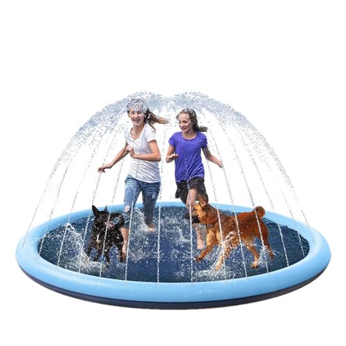 Kinder-Sprinkler-Pad – Wassersprühpad, Baby-Wasserspiel | Kinder-Spielmatte mit Sprinkler, Wassermatte für den Bauch, rutschfeste Sprinkler-Sprühmatte für den Außenbereich, Pool, Strand, für Kinder, J von Generic