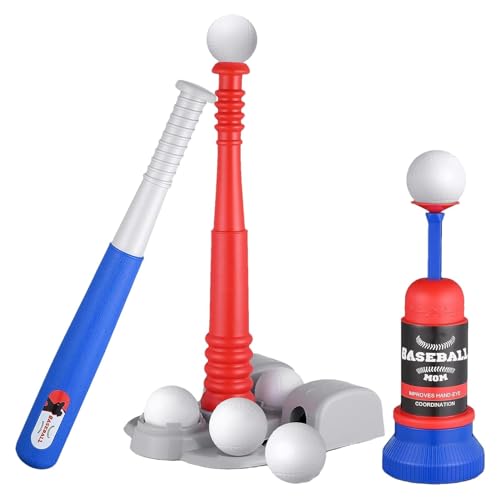 Kinder-Teeball-Set – Schlagübungsset, Kinder-Baseball-Set | Tee-Ball-Set für Kinder im Alter von 3–5 Jahren, Outdoor-Spiele, Sportspielzeug, interaktive Baseballspiele für und Mädchen von Generic