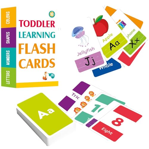 Kindergarten -Flash -Karten | 58pcs Fun Lernen mit Kleinkindern Buchstaben Farben Zahlen Formen Tiere | Kindergarten- und Vorschule Sehwort-Flash-Karten für Kleinkinder 2-4 Jahre Kindergarten -Flash -Karten | 58pcs Fun Lernen mit Kleinkindern Buchstaben Farben Zahlen Formen Tiere | Kindergarten- und Vorschule Sehwort-Flash-Karten für Kleinkinder 2-4 Jahre von Generic