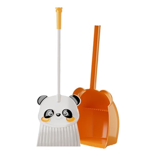 Kindergröße Besen und Dustpan Set - Niedliche Panda -Kleinkindbesen und Dustpan Combo | Little Housekeeping - -Set, Kinder kleine Reinigung tun so, als würde sie für Schüler Spielen von Generic