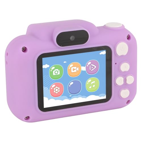 Kinderkamera, -Digitalkamera mit Doppelobjektiv, ABS-Silikon 1080P HD für Geburtstagsgeschenke (Purple) von Generic