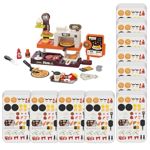 Kinderküchen-Spielset, Rollenspielset für Kinder, Tragbarer Lebensmittelladen mit Lichtern und Geräuschen für Kinder, Multifunktionales Transformationsspielzeug, interaktives Store-Spielset für, Mädc von Generic