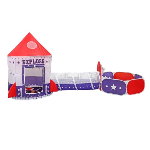 Kinderspielzelt,3-in-1-Raumschiff-Spielhaus-Kit - Interaktives Spielzeug Für Drinnen Draußen Für Mädchen, Mit Bällebad Krabbeltunnel Kinderspielzelt,3-in-1-Raumschiff-Spielhaus-Kit - Interaktives Spielzeug Für Drinnen Draußen Für Mädchen, Mit Bällebad Krabbeltunnel von Generic