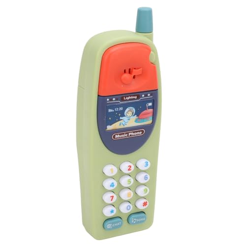 Kindertelefonspielzeug, Musiktelefon mit Geschichtenerzählen, Mobiles Musiktelefon für Kleinkinder für die Früherziehung (Green) von Generic