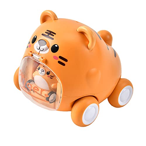 Kinderwagen -Cartoon -Tierspielzeug, Innovative Interaktive Katapult -Autospielzeug -Reibungsrühre für Geschenke für (Tiger Standard) von Generic