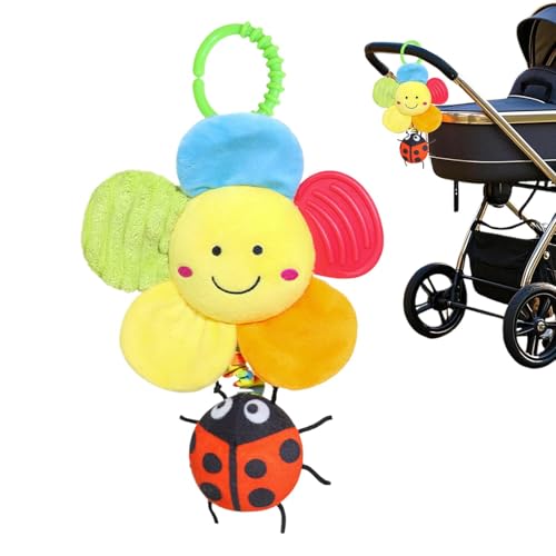 Kinderwagen Hangable Toys, Hangable Rasson Spielzeug,Hangable Mobile mit hohen Kontrastfarben - Hautfreundliches Kleinkindwindspiel für Stuhlpass, Kindersitze und Autositze von Generic