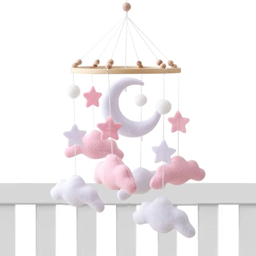 Kinderwagen Spielzeug - Wolken Spielbogen Für Stubenwagen | Beruhigendes Filz Spielzeug Dekoration Für Kinderzimmer Mädchen Bettseite Kinderwagen Spielzeug - Wolken Spielbogen Für Stubenwagen | Beruhigendes Filz Spielzeug Dekoration Für Kinderzimmer Mädchen Bettseite von Generic