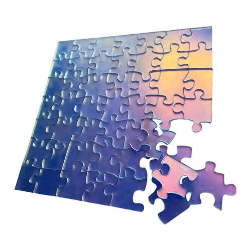 Klares Impossible-Puzzle - Impossible-Puzzle, Transparentes | Nicht Wiederholbares, Schwieriges Acryl-Puzzle, Einzigartiges Schillerndes Acryl-Puzzle Mit 49 Teilen Für Erwachsene, Farbwechsel von Generic