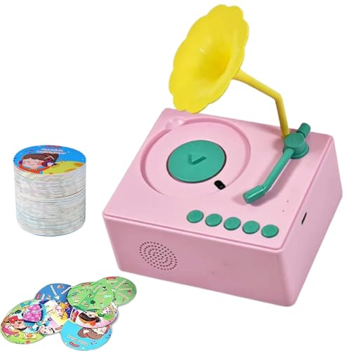 Klassisches Phonograph-Spielzeug, Kinder-Grammophon mit 96 Karten, Musikwiedergabe für Kinder, Phonograph, Musik-Player für Kinder, frühes Lernen von Generic