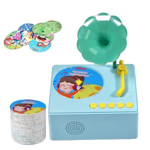 Klassisches Phonograph-Spielzeug, Kinder-Grammophon mit 96 Karten, Musikwiedergabe für Kinder, Phonograph, Musik-Player für Kinder, frühes Lernen von Generic