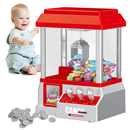 Klauenmaschine für Kinder - Arcade Toy Grabber Machine für Kinder | Toy Grabber Machine mit Sound und 24 Spielmünzen Claw Toy Grabber Machine für Kinder und Partys von Generic