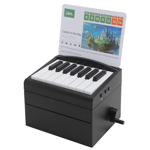 Klavierkalender, über USB Wiederaufladbar, Spielbares Klavier, 52 Wöchentliche Kalenderkarten mit Noten (Black) von Generic