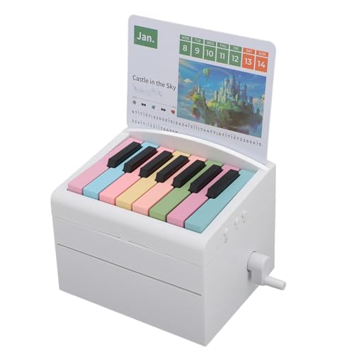 Klavierkalender, über USB Wiederaufladbar, Spielbares Klavier, 52 Wöchentliche Kalenderkarten mit Noten (White) von Generic