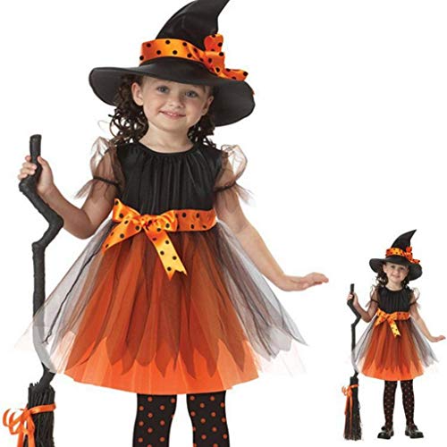 Kleidung + Mütze Kostüm Karneval-Party-Kleidung Kappe Cosplay Kinder Outfits & Set Halloween Kleid Baby Babyoutfit von Generic