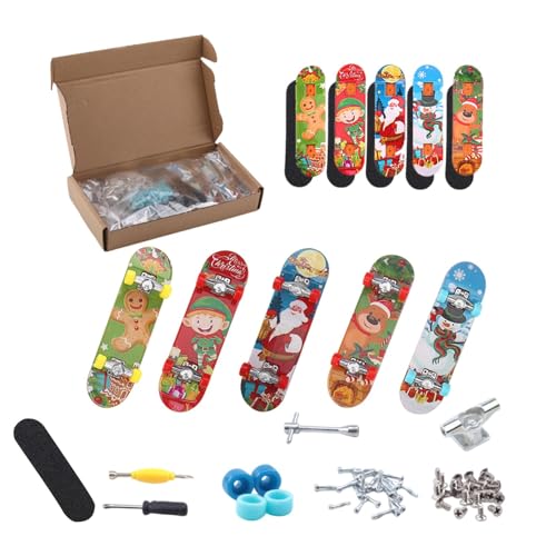 Kleine Skateboards für Kinder, Weihnachtsfinger-Skateboard - 10 professionelle Tastaturen | Lernspielzeug, kreative Fingerspitzenbewegung, innovatives Spielzeug für Kinder, Preise von von Generic