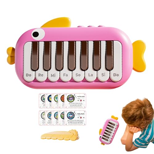 Kleines Klavier, Taschenklavier, Miniatur-Taschenklavier für Kinder, Tragbares Klavier für Kinder, Musikpädagogisches Instrumentenspielzeug, Taschenklavier für Mädchen und ab 6 Monaten von Generic