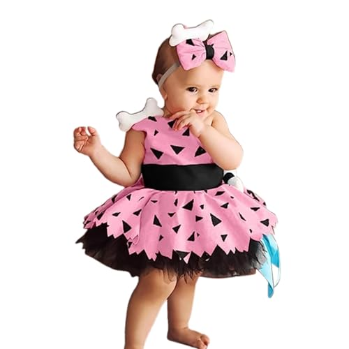 Kleinkind Halloween Tüll Kleid Outfits, Kleinkind Mädchen Halloween Tüll Kleider - Halloween Kleid Tutu Kleid,Prinzessin Kleid Abendkleider mit Schleife Stirnband, Balkrebs ärmellos für Rollenspiel von Generic