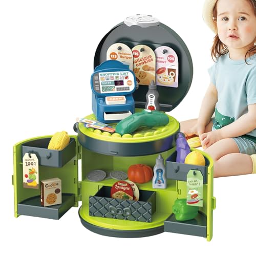 Kleinkind-Kochen-Spielset, Küchenzubehör | Rollenspiel-Anziehspielzeug-Make-up 26 Stück,Helle und farbenfrohe Spiel-Essenssets für Kinder ab 3 Jahren, und Mädchen von Generic