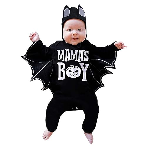 Kleinkind Mädchen Halloween Langarm Strampler Cartoon Drucke Cosplay Kostüm Overall Schlafanzug Halloween Cosplay Kostüm Jumpsuits Outfits für Neugeborene Baby (A, 0-3 Months) von Generic