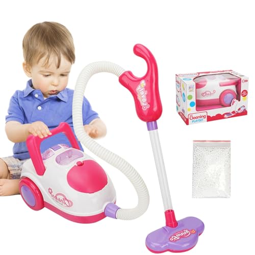 Kleinkind-Reinigungsset Staubsauger | Elektrische Kinder Spielen Staubsauger mit realistischen Sounds Lights | Pretend Role- House Cleaning Toys Set für Kinder Mädchen Spielzeug von Generic