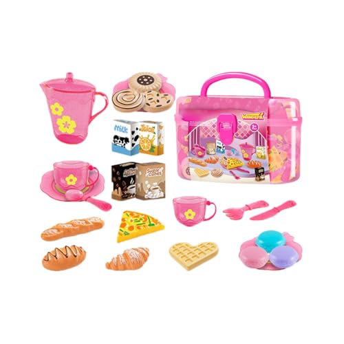 Kleinkindküchenset - Kinder tun Cooking Playset | -Kochkochzubehör, tragbares -Lebensmittel -Spielset mit Aufbewahrungskoffer für Home, Daycare Center von Generic