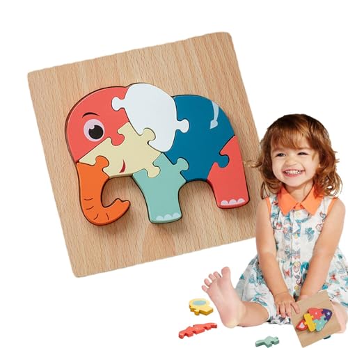 Kleinkindpuzzles im Alter von 1–3 Jahren,Holzpuzzles für Kleinkinder - Tierische 3D-Puzzles,-Spielzeug für Mädchen und im Alter von 1 bis 3 Jahren, Puzzle-Lernen, pädagogische Weihnachts- und Geburtst von Generic