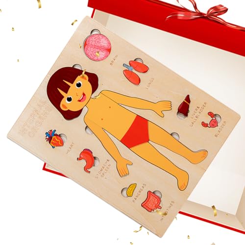 Körperteile Für Kinder - Holz Lernpuzzle Körper - Wissenschaftliches Spielzeug Für Kleinkinder Und Kinder Mädchen Kindergarten Schule Unterricht Körperteile Für Kinder - Holz Lernpuzzle Körper - Wissenschaftliches Spielzeug Für Kleinkinder Und Kinder Mädchen Kindergarten Schule Unterricht von Generic
