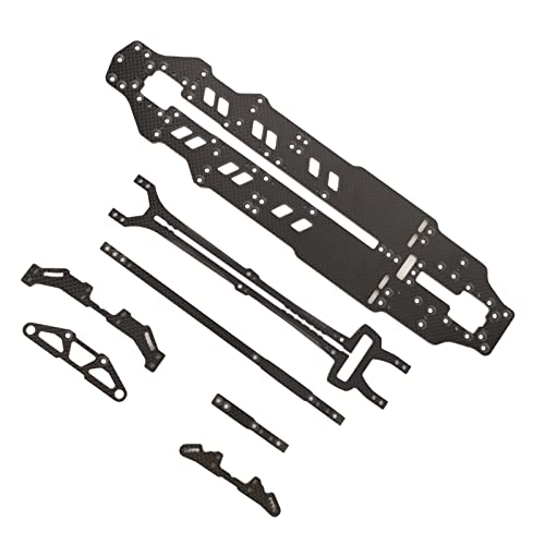 Kohlefaser-Chassis-Kit, 1/10 RC-Car-Chassis-Kit Leicht für 1:10 Ferngesteuertes Auto (Black) von Generic