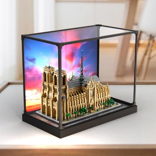 Kompatibel mit Lego 21061 Notre Dame de Paris Acryl-Displaybox, Sammlerstück, Geschenk-Displaybox, Aufbewahrungsbox (nur Box)(Painted) von Generic