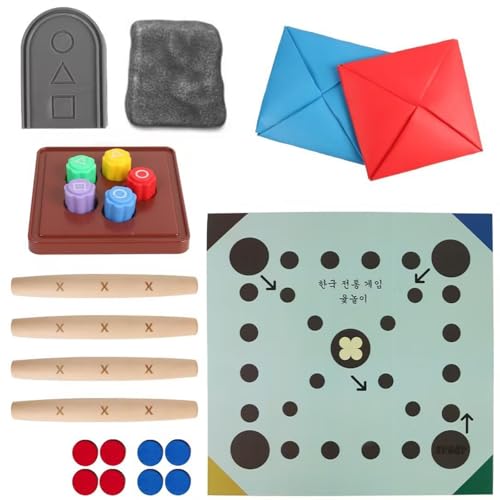 Koreanisches Folklore-Spiel, Gonggi Koreanisches Wurfspiel (traditionelles koreanisches Spiel) - Jebi Chagi, Gong-gi, Biseokchigi, Paeng-y, DDAKJI, Familienspiele (1 Set) (Stil C) von Generic