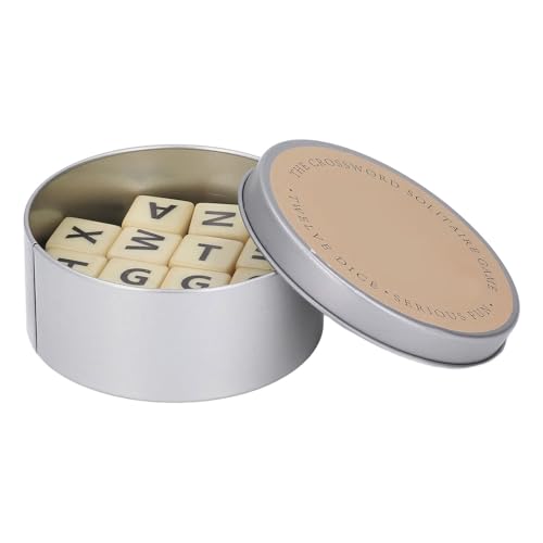 Kreuzworträtsel-Spiel, Pädagogische Englische Buchstabenwürfel mit Aufbewahrungsbox für Zuhause (Silver) von Generic