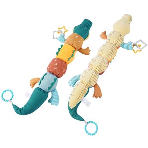 Krokodil Höhe Lineal 0-1 Jahre, Puzzle Krokodil beruhigend, Montessori Sinne Krokodil, Kinderzimmer Dekoration, Geburt Geschenk (1PC) von Generic