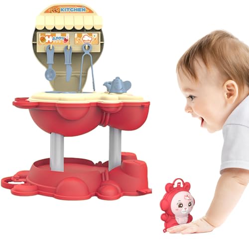 Küchen-Kinderspielset, Küchenspielzeug mit Rollenspiel | Spielzeug Küchenzubehör Essen Spielzeug - Realistisches tragbares -Spielset für Mädchen und im Alter von 3–8 Jahren von Generic