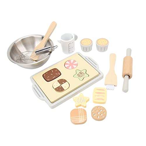 Küchen-Rollenspiel-Set, Kuchen-Backen-Simulation, Interaktives Pädagogisches Kochspielzeug-Set aus Holz von Generic