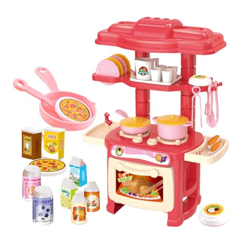 Küchenset für Kleinkinder,Kleines Küchenspielset, Pretend Food Toy und Kitchen Playset, Lernspielzeug, Spielhaus, Rollenspielspielzeug für die Heimschule von Generic